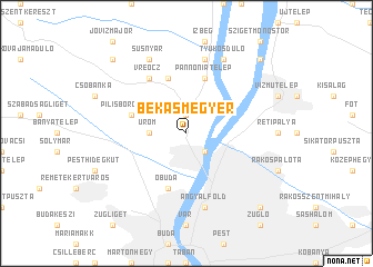 map of Békásmegyer