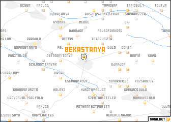 map of Békástanya