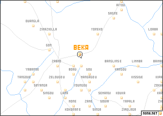 map of Béka