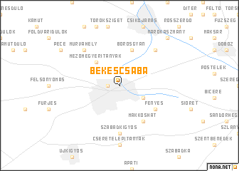 map of Békéscsaba