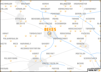 map of Békés