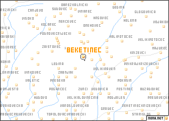 map of Beketinec