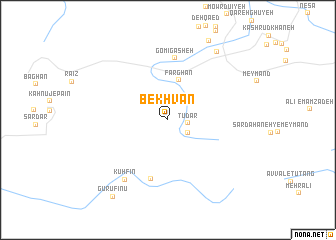 map of Bekhvān