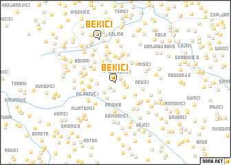 map of Bekići