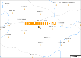 map of Bekirler see Bekirli