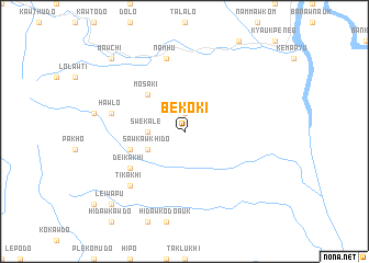 map of Bekoki