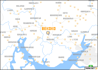 map of Békoko