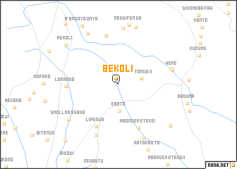 map of Bekoli