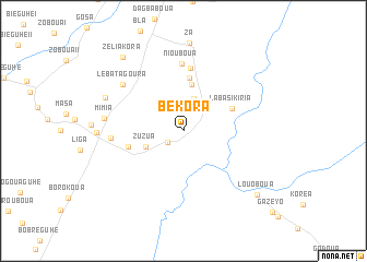 map of Békora