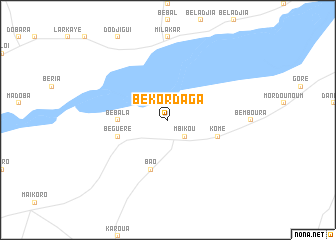 map of Bekor-Daga