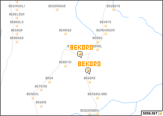 map of Békoro