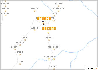 map of Békoro