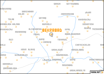 map of Bekrābād