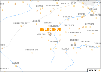 map of Bela Crkva