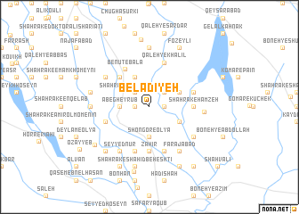 map of Belādīyeh