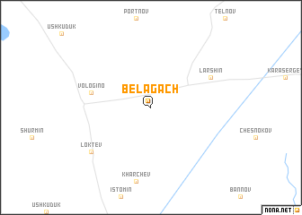 map of Belʼ-Agach