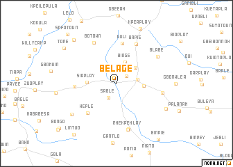 map of Belage