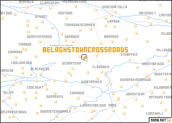 map of Belaghstown Cross Roads