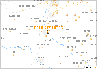 map of Belair Estates