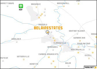 map of Bel-Air Estates