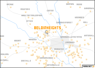 map of Bel Air Heights
