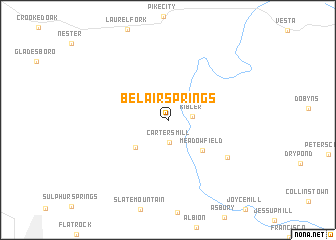 map of Belair Springs