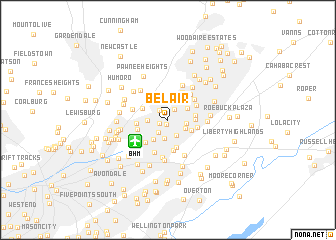 Bel Air (United States - USA) map - nona.net