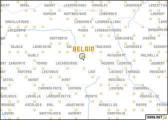 map of Belair