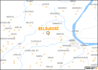 map of Belajevac