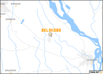 map of Belākoba