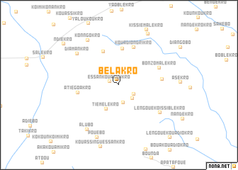 map of Bélakro