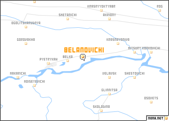 map of Belanovichi