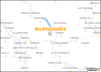 map of Belan-sur-Ource