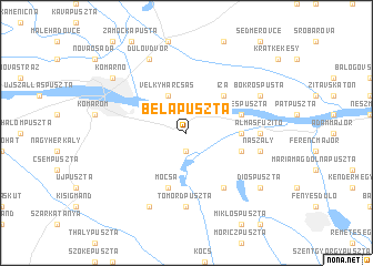 map of Bélapuszta