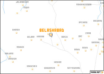 map of Belāshābād