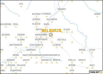 map of Belaunza
