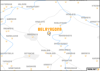 map of Belaya Gora