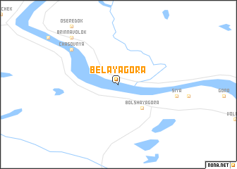 map of Belaya Gora