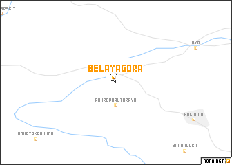 map of Belaya Gora