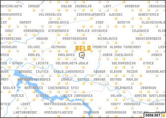 map of Bělá