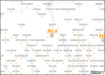 map of Bělá