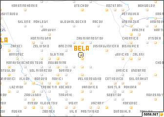 map of Bělá