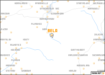 map of Bělá