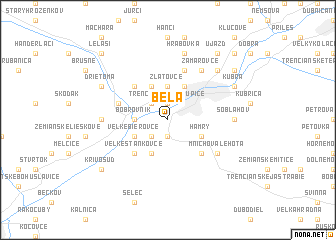 map of Belá