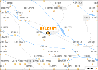 map of Belceşti