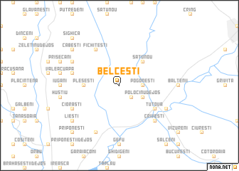 map of Belceşti