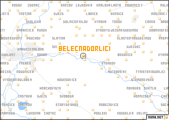 map of Běleč nad Orlicí
