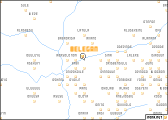 map of Belegan