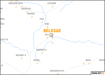 map of Belegué