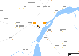 map of Bélékou